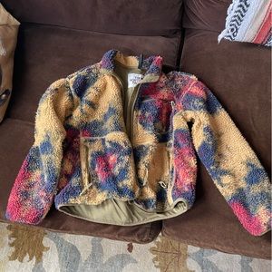 The North Face Extreme Pile Full Zip Fleece in Tan/Tie Dye